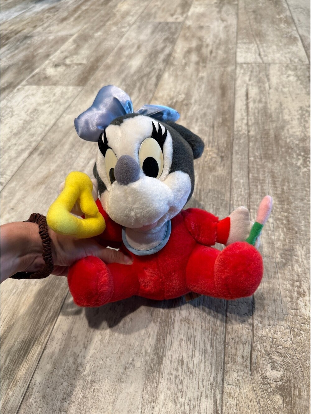 Vintage Disney Applause Baby Minnie Mouse Plush Korea Red Outfit
